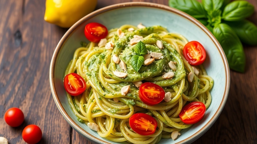 Vegan Avocado Pesto Spaghetti