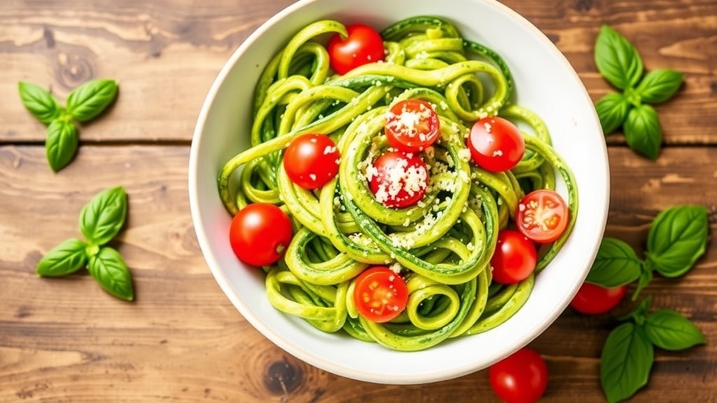 Vegan Avocado Pesto Zoodles