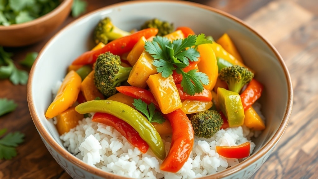 Vegan Coconut Curry Vegetable Stir-Fry