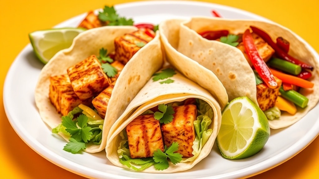 Vegan Sweet Chili Garlic Tofu Wraps