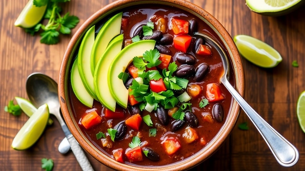 Vegan Cumin-Spiced Black Bean Soup