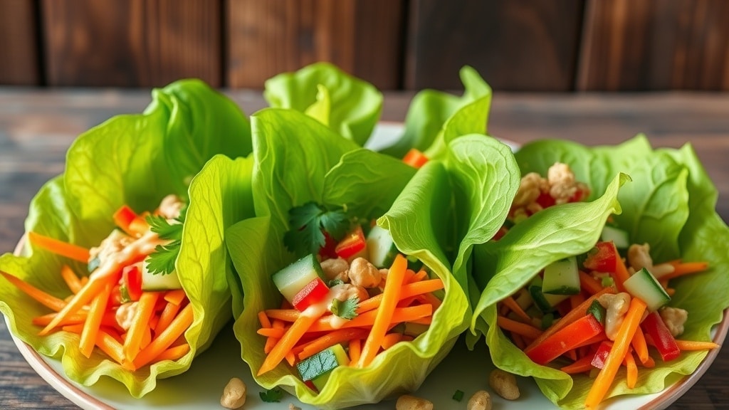 Vegan Thai-Inspired Peanut Lettuce Wraps