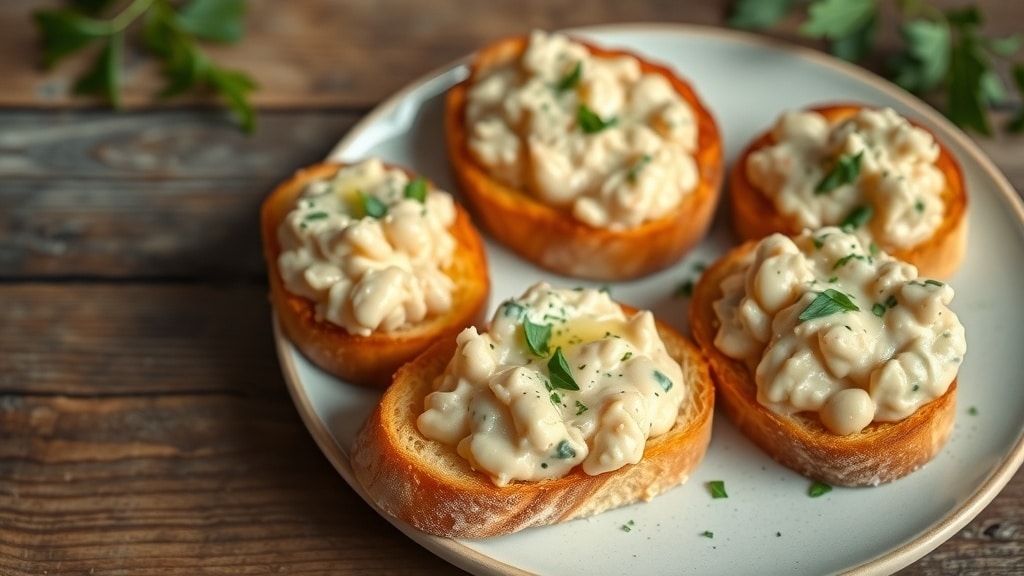 Vegan White Bean and Garlic Toasts