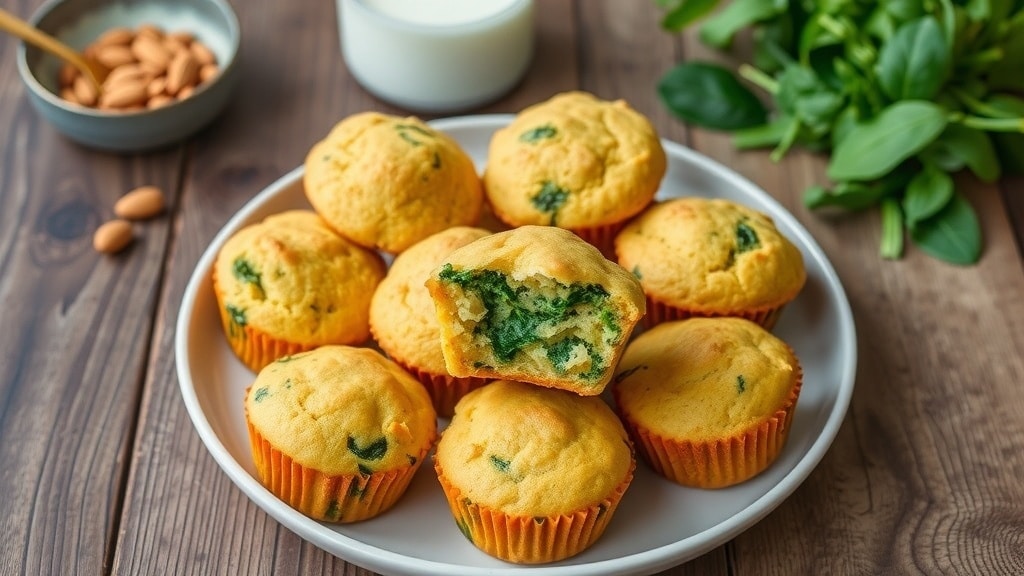Vegan Spinach and Tofu Breakfast Muffins