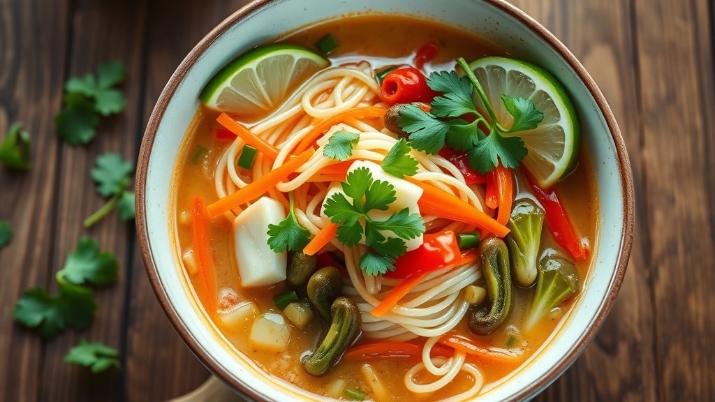 Vegan Coconut Sriracha Noodle Bowl