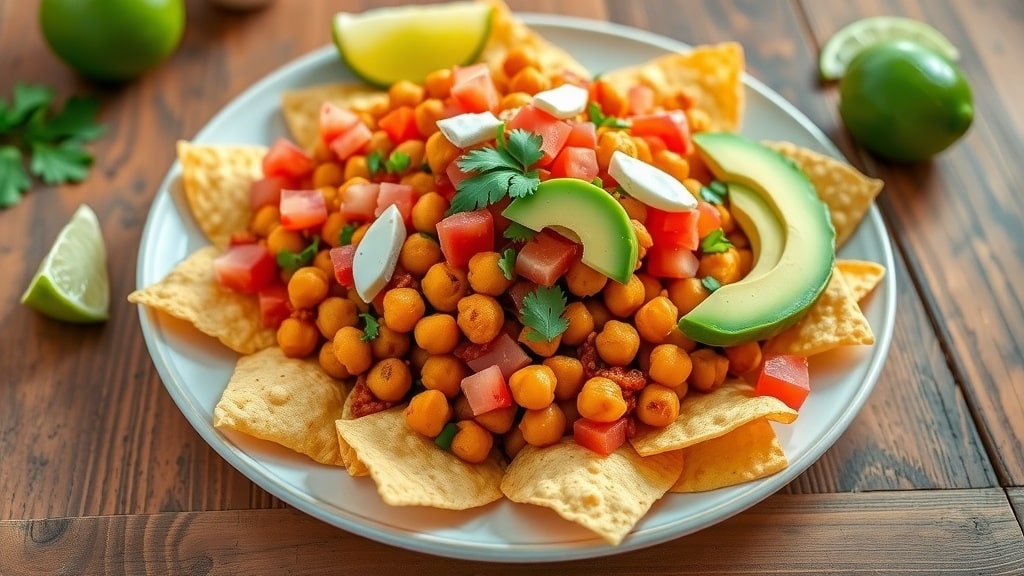 Vegan Chili Lime Chickpea Nachos