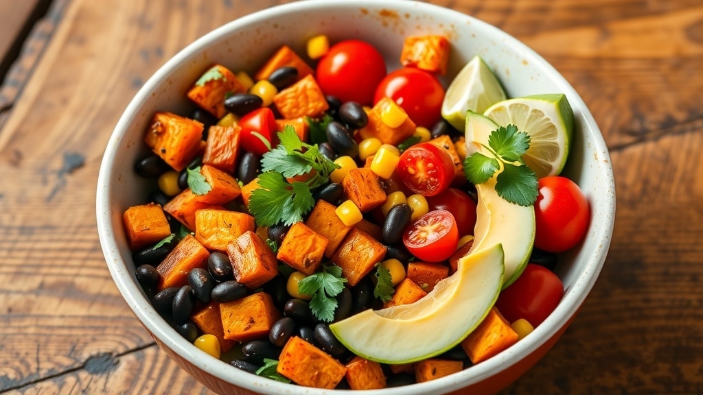 Vegan Cilantro Lime Sweet Potato Bowls