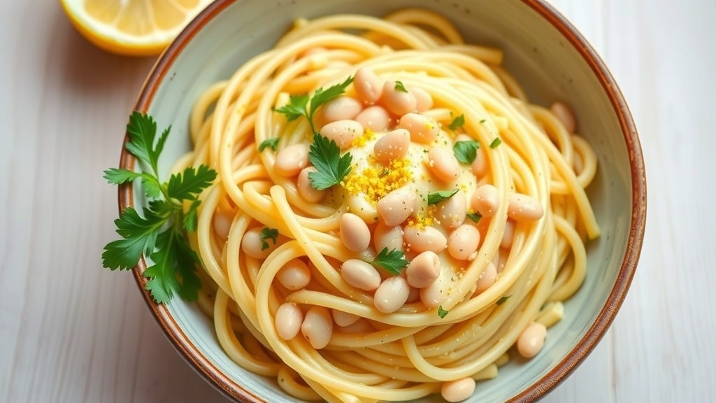 Vegan White Bean and Lemon Pasta