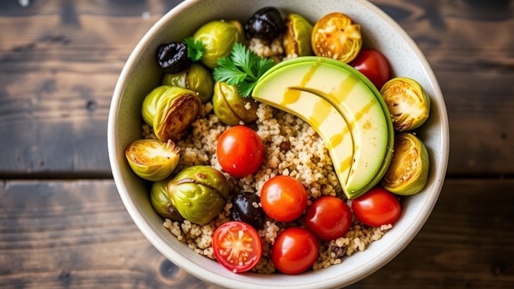 Vegan Honey Mustard Brussels Bowl