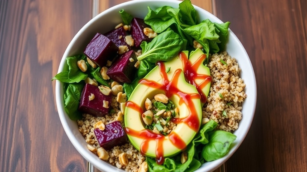 Vegan Balsamic Roasted Beet Grain Bowl