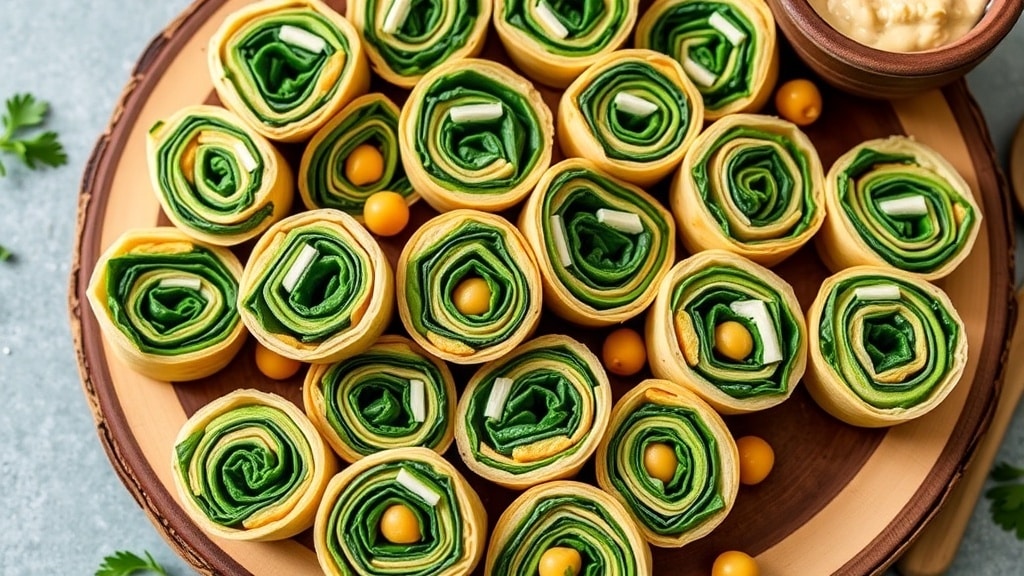 Vegan Spinach and Chickpea Pinwheels