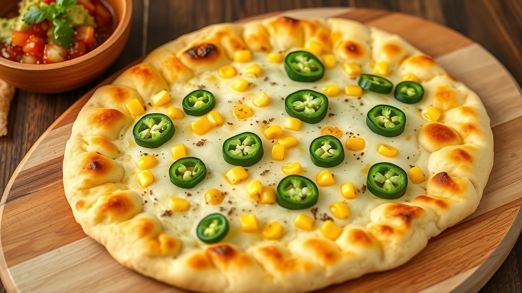 Vegan Jalapeño and Corn Flatbread