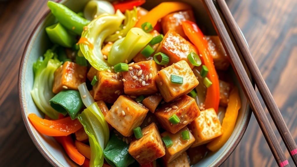 Vegan Tangy Cabbage and Tempeh Stir-Fry