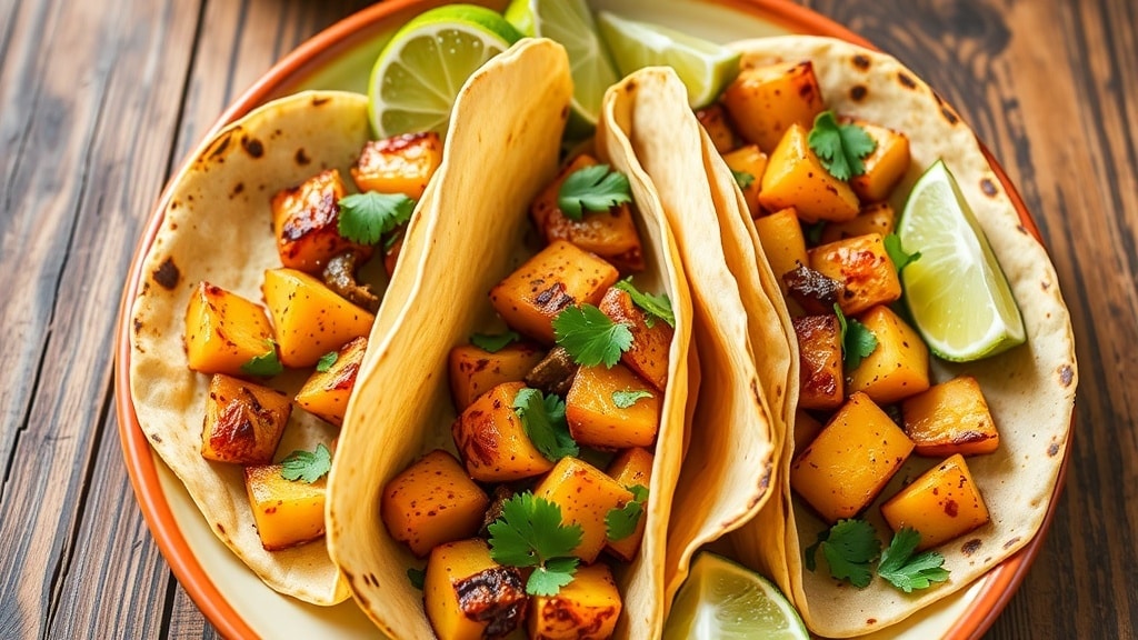 Vegan Roasted Leek and Potato Tacos