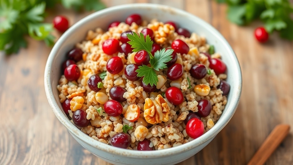 Vegan Cranberry Walnut Grain Salad
