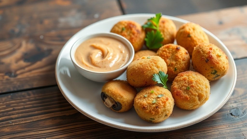 Vegan Baked Mushroom Croquettes