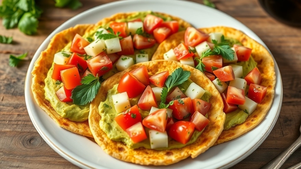 Vegan Chickpea Avocado Flatbreads