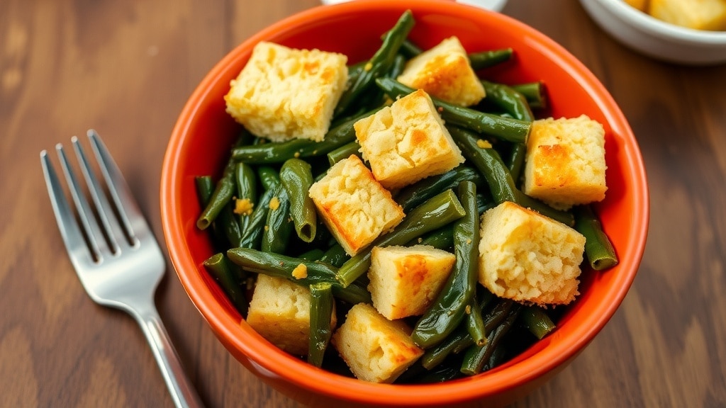 Vegan Mustard Greens and Cornbread Bowl