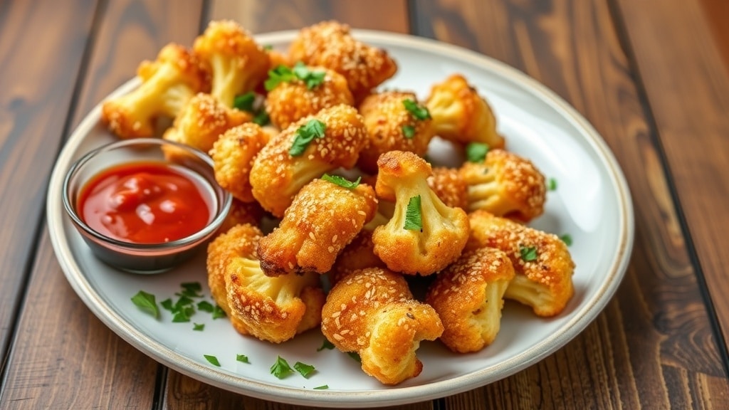 Vegan Sesame-Crusted Cauliflower Wings