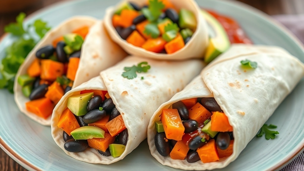 Vegan Sweet Potato Burrito Wraps