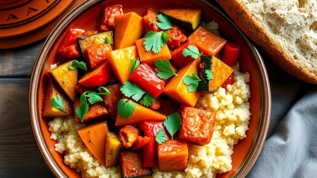 Vegan Moroccan Roasted Vegetable Tagine
