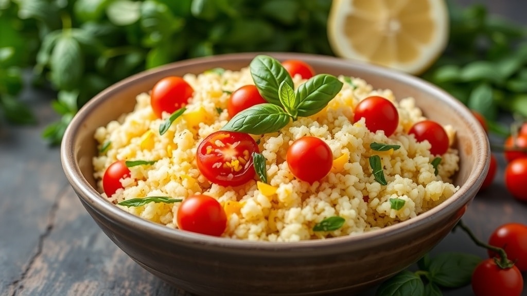 Vegan Lemon Basil Couscous