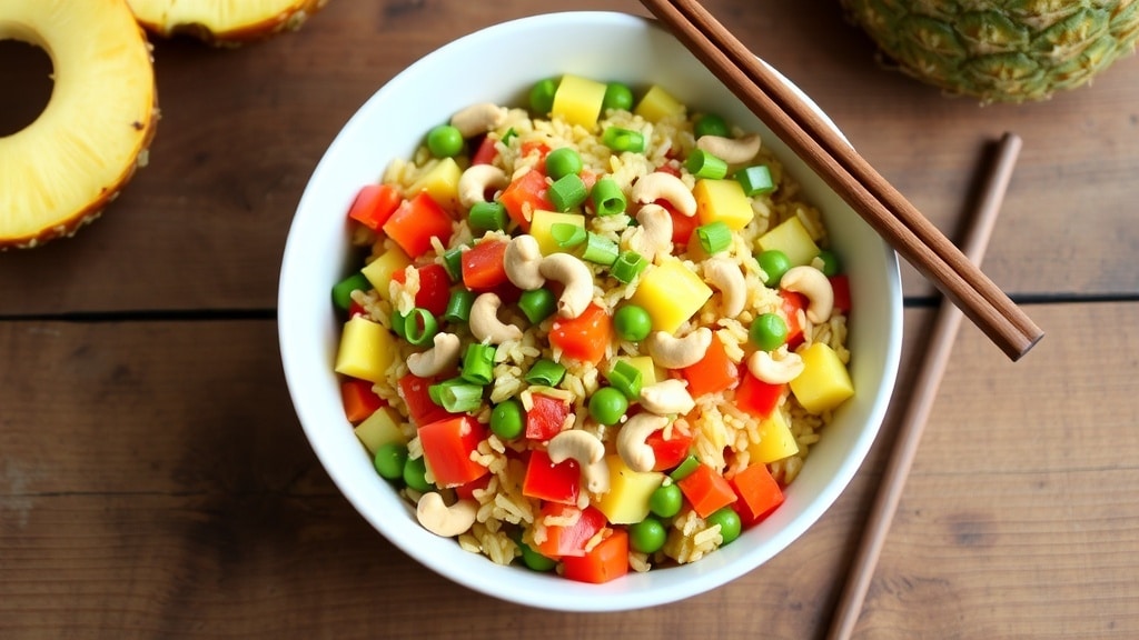 Vegan Pineapple Cashew Fried Rice