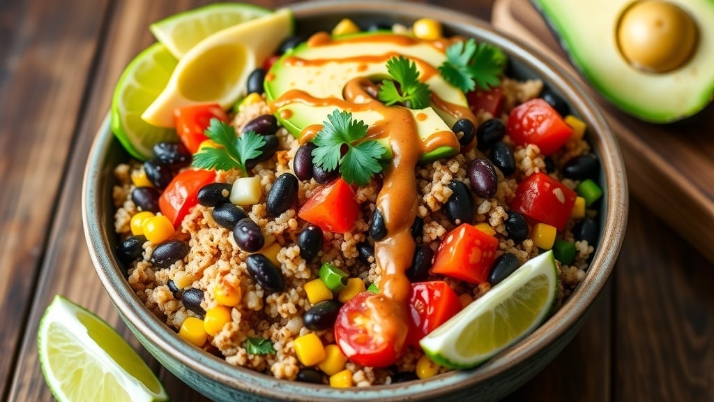Vegan Chipotle Quinoa Taco Salad