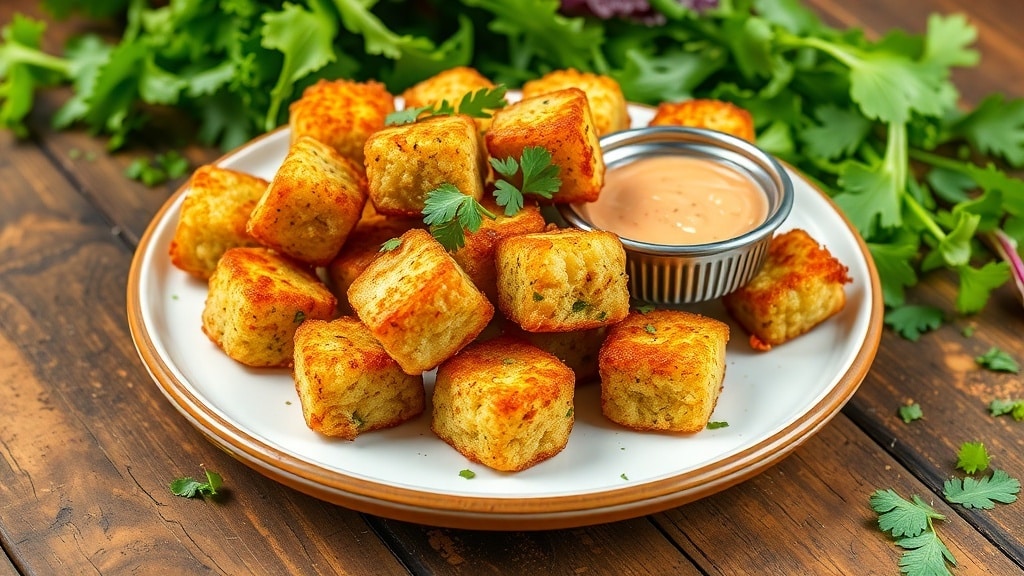 Vegan Crispy Zucchini Tater Tots
