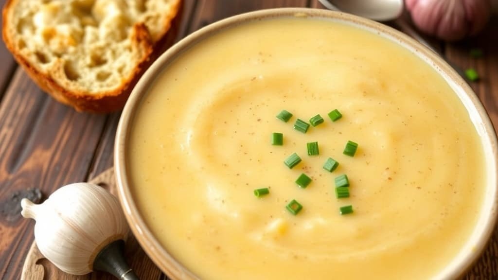 Vegan Roasted Garlic Potato Soup