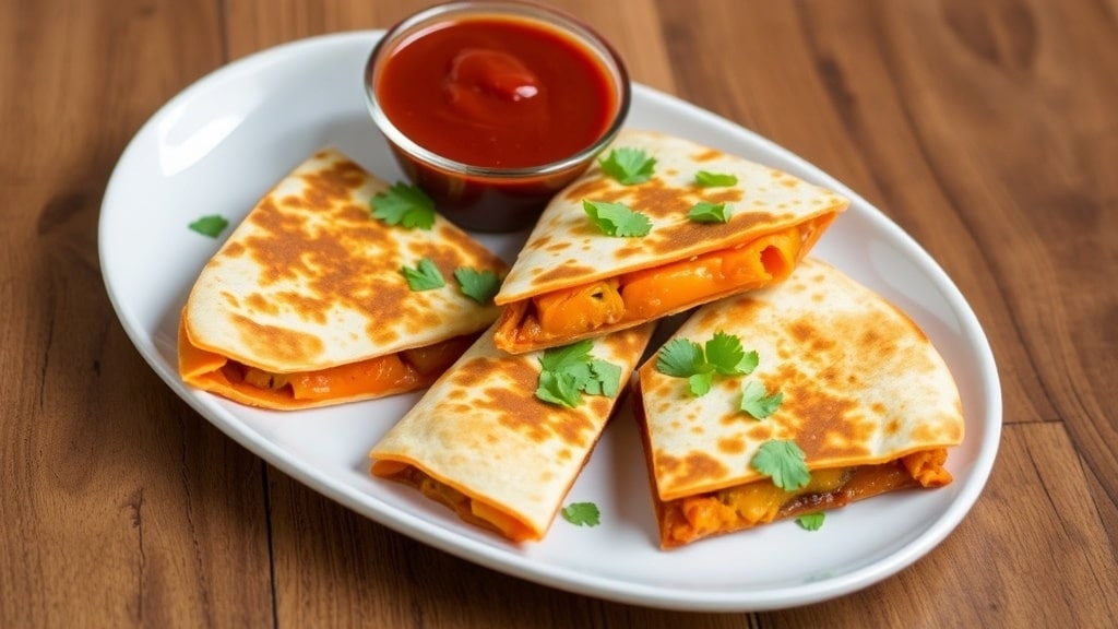 Vegan BBQ Sweet Potato Quesadillas