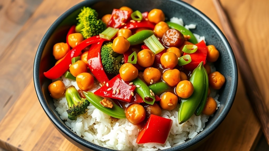 Vegan Teriyaki Chickpea Stir-Fry