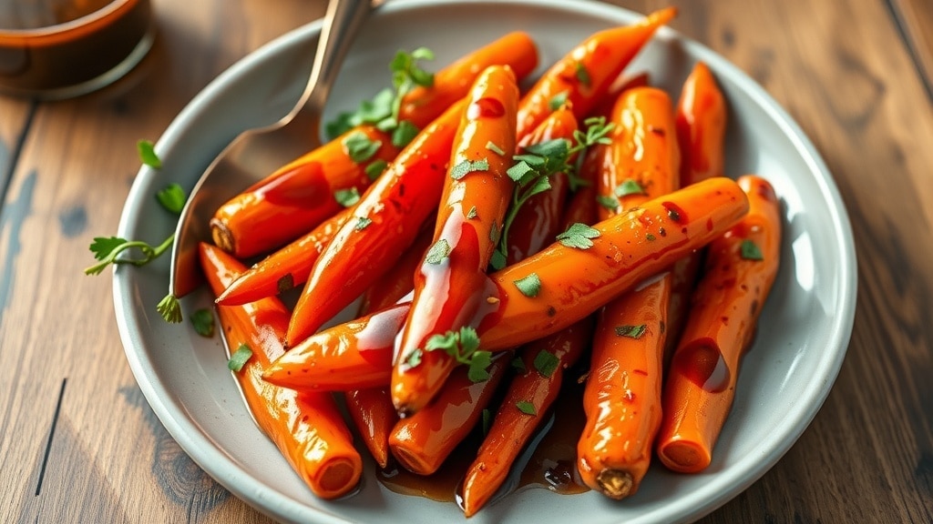 Vegan Maple Balsamic Roasted Carrots