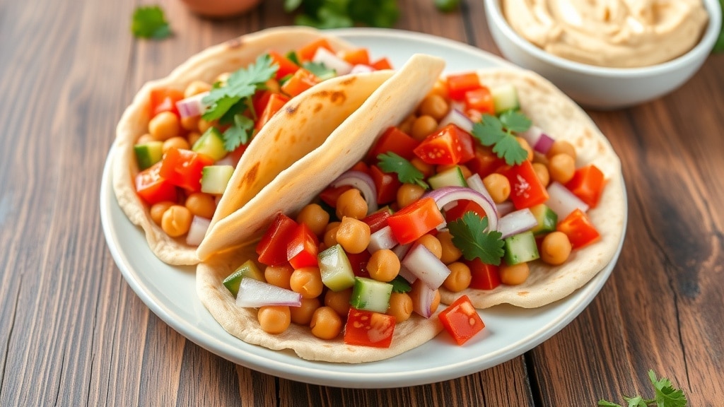 Vegan Mediterranean Chickpea Pitas