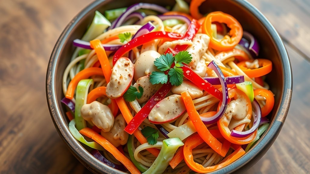 Vegan Cabbage Peanut Noodle Salad