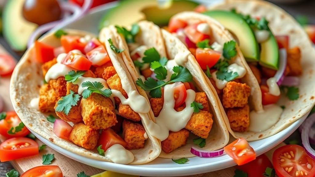 Vegan Tofu and Cashew Cream Tacos