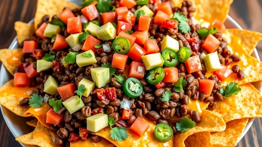 Vegan BBQ Lentil Nachos