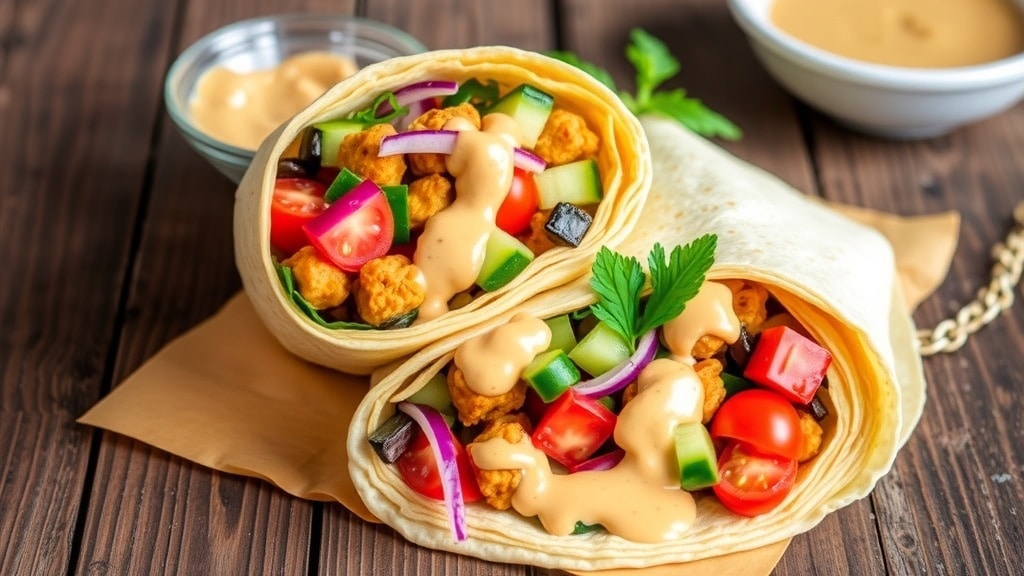 Vegan Mediterranean Chickpea Wraps