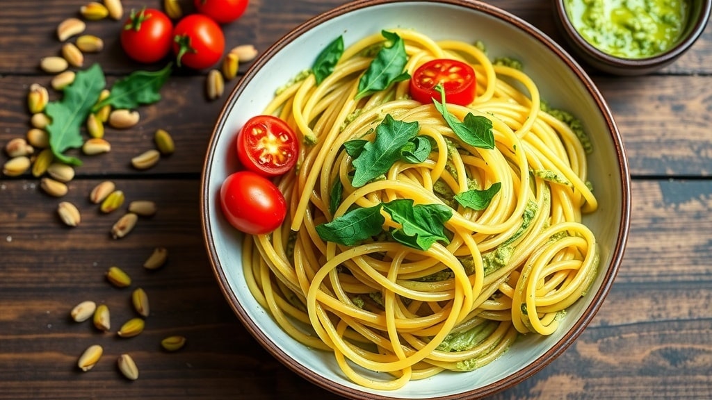 Vegan Creamy Pistachio Pesto Pasta