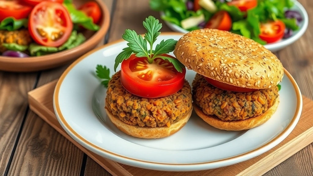 Vegan Curry-Spiced Lentil Burgers