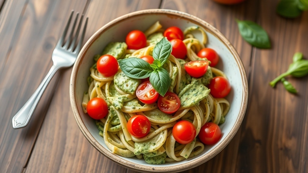 Vegan Spinach Avocado Pasta