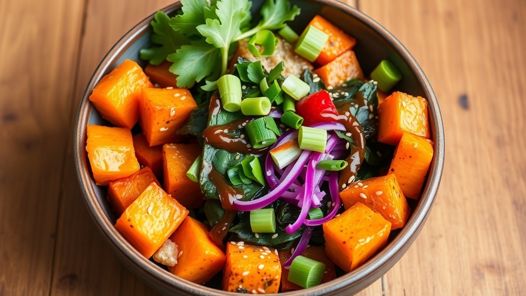 Vegan Spicy Miso Sweet Potato Bowls