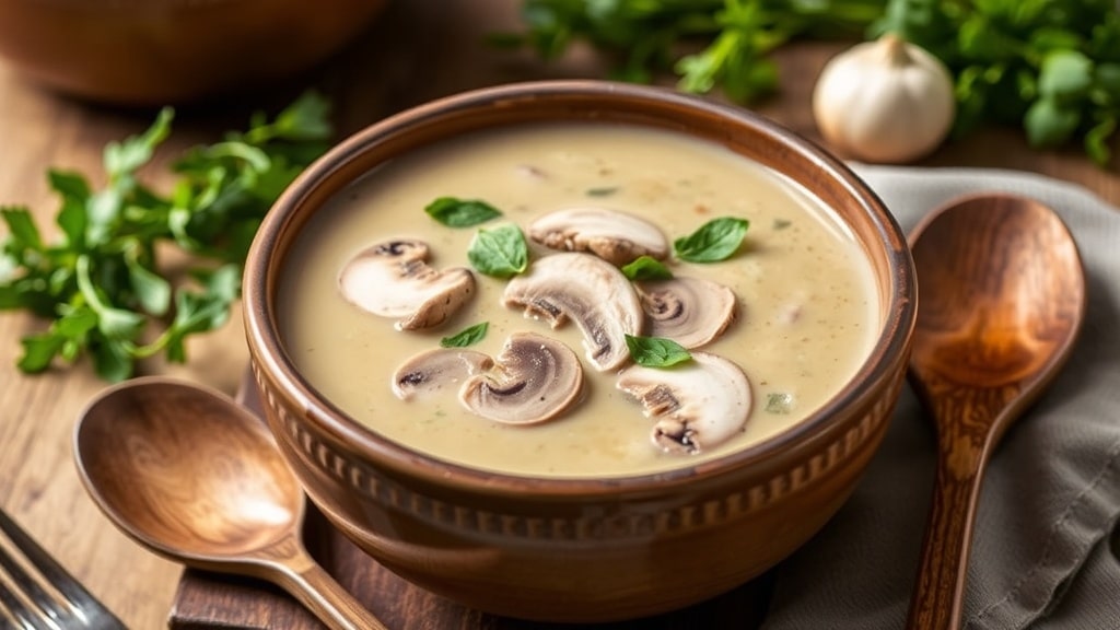 Vegan Mushroom and Tarragon Soup