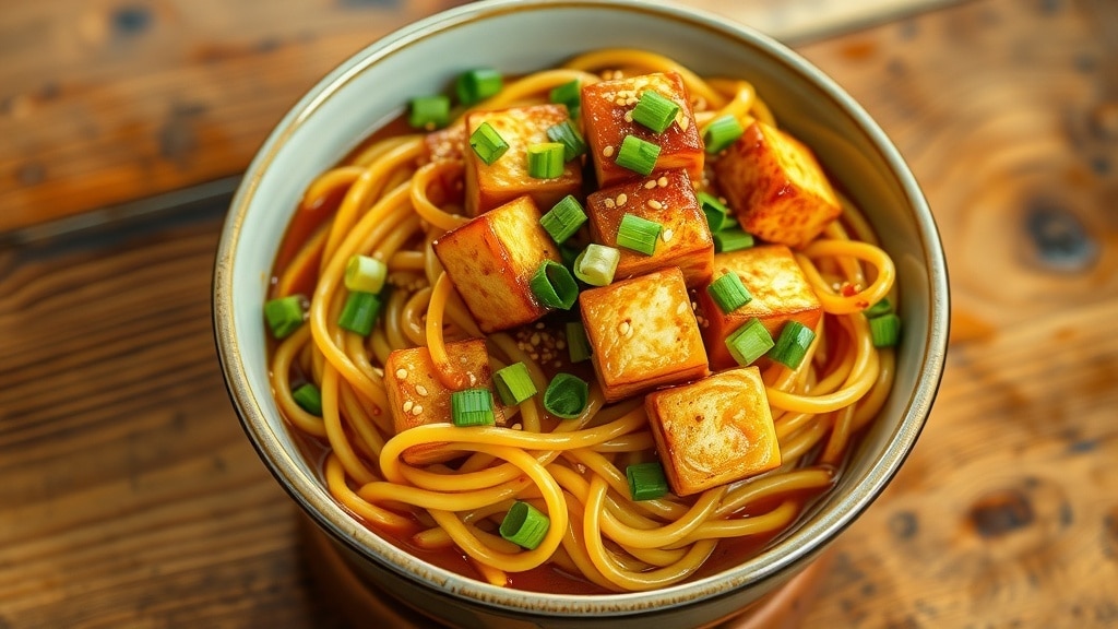 Vegan Miso Butter Noodles with Tofu