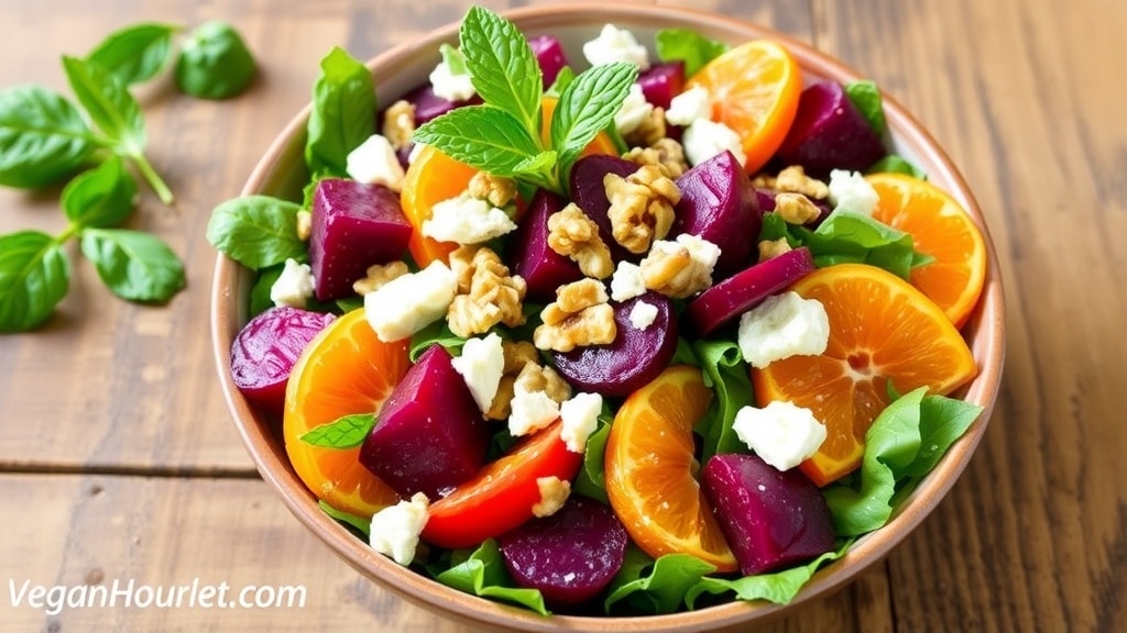 Vegan Roasted Beet and Orange Salad