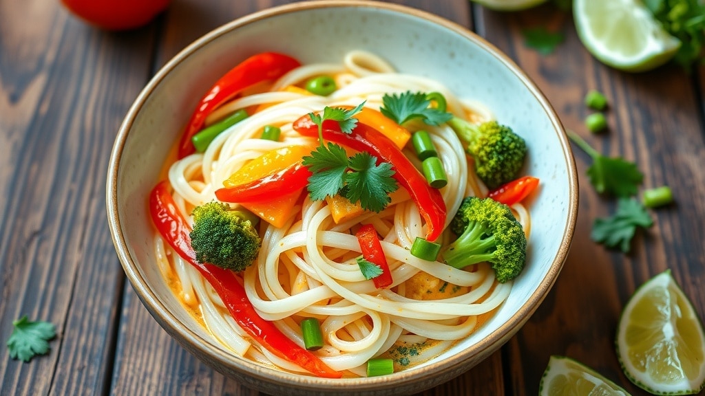 Vegan Coconut Lemongrass Curry Noodles