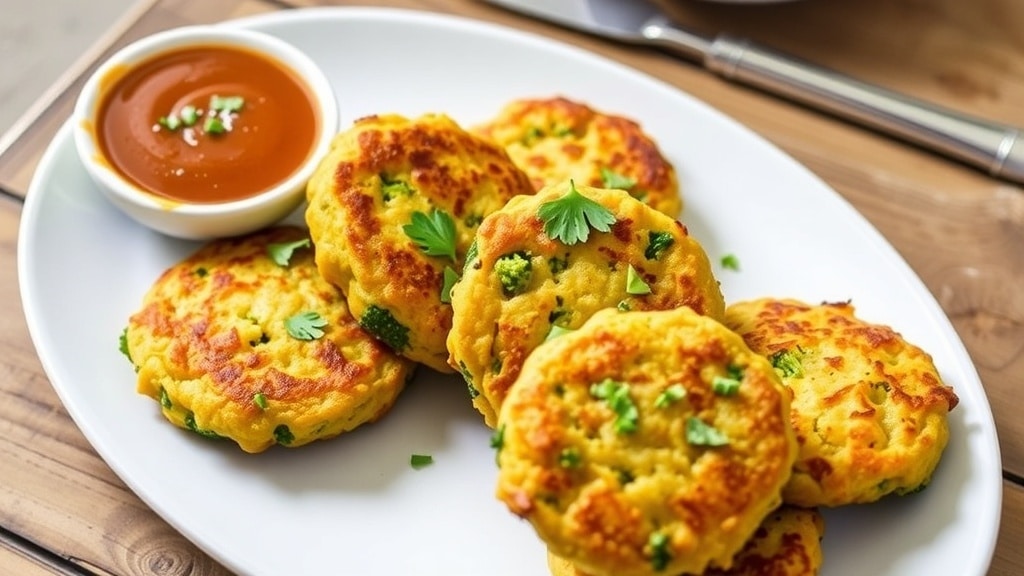 Vegan Broccoli Chickpea Fritters