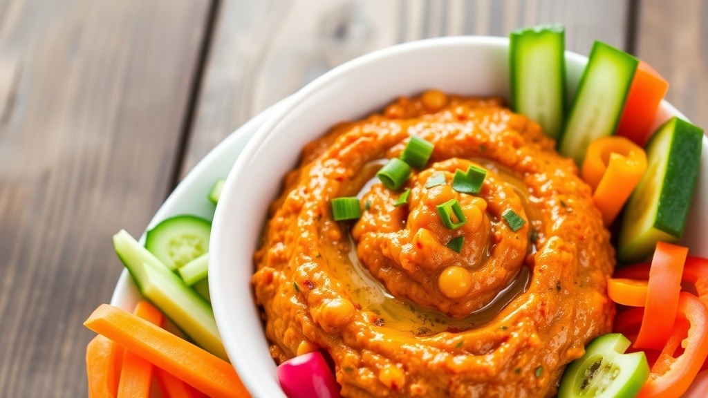 Vegan Roasted Red Pepper Chickpea Dip