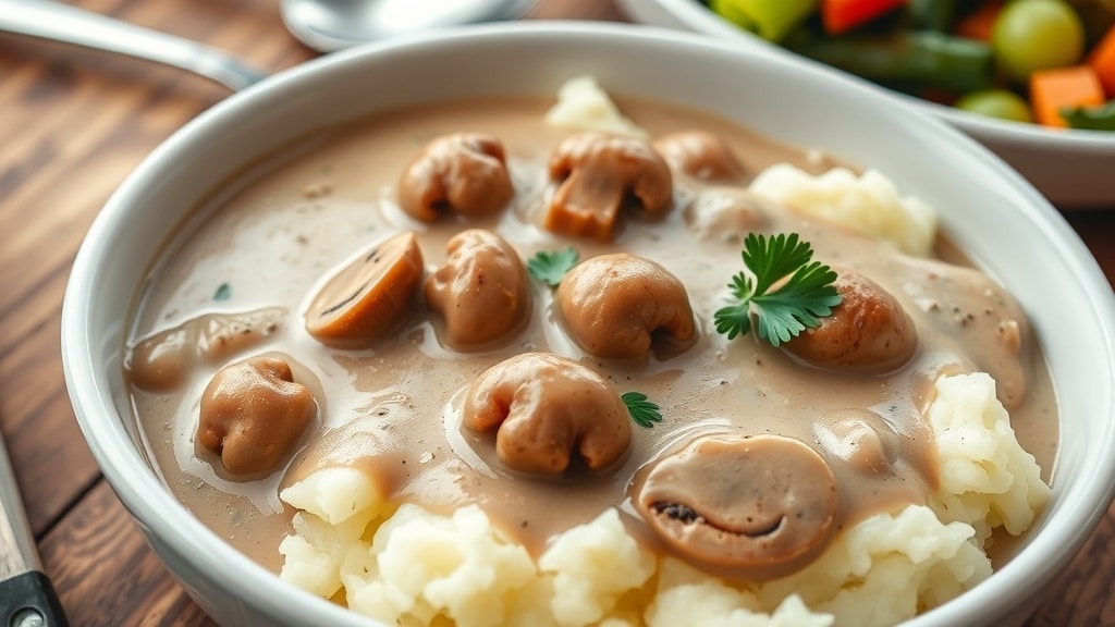 Vegan Coconut Cream Mushroom Gravy