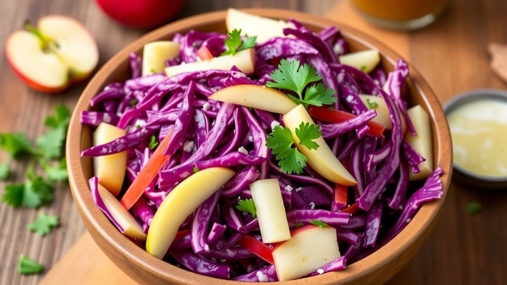 Vegan Apple and Red Cabbage Slaw